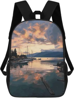 Backpack For Women Men Casual Travel Daypacks Evening in Vancouver Rucksuck For Work Cute Laptop Backpack