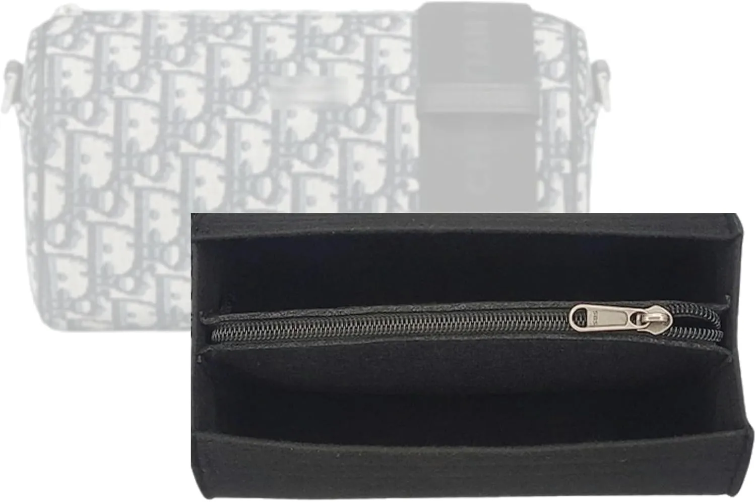 Bag Organizer for Dior Roller Messenger bag |Handmade Custom Bag Insert|2mm Felt Bag Liner|Women Handbag Shaper (Style A-Blue, Small)
