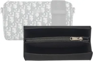 Bag Organizer for Dior Roller Messenger bag |Handmade Custom Bag Insert|2mm Felt Bag Liner|Women Handbag Shaper (Style A-Blue, Small)
