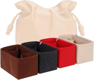 Bag Organizer for Loewe Flamenco Clutch (Bag Size: 30L x 24.5H x 10.5D cm) | Handmade Bag Organizer | Custom Bag Insert | 2mm Felt Bag Liner (Red, Style C)