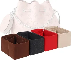 Bag Organizer for LV Bella Tote Bag (19L x 22H x 14D cm)|Handmade Custom Bag Insert|2mm Felt Bag Liner|Women Handbag Shaper (Brown, Style B)