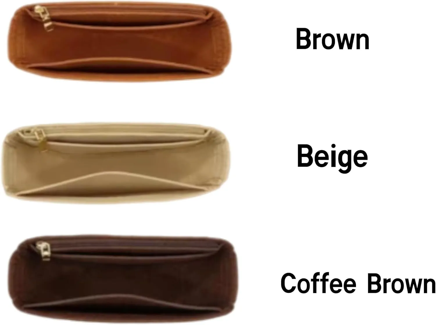 Bag Organizer for LV Loop Hobo. 38L x 26H x 10D cm. Handmade Custom Insert. 2mm Felt Liner (Beige, Style A: Side Zipper)