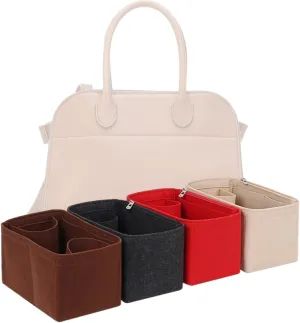 Bag Organizer for The Row Soft Margaux 15 Bag(15 x 11 x 9 in)|Handmade Custom Bag Insert|2mm Felt Bag Liner|Women Handbag Shaper (Red, Style C)