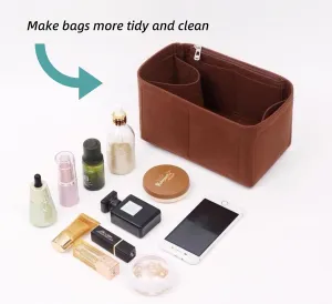 Bag Organizer for YSL E/W Shopping Tote Bag (37L X 28H X 13D cm)|Handmade Custom Bag Insert|2mm Felt Bag Liner|Women Handbag Shaper (Beige, Style C)