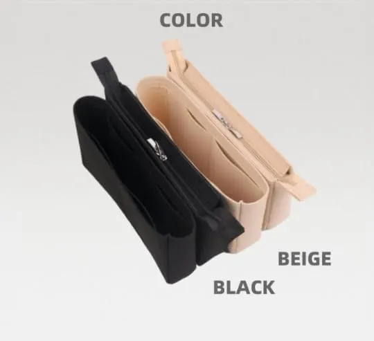 Bag Organizer (Set of 2) for Chanel GST Grand Shopping Tote Bag (33L x 25.5H x 13.5D cm)|Handmade Bag Organizer|Custom Bag Insert|2mm Felt Bag Liner|Women Handbag Bag Shaper (Black, Style A)