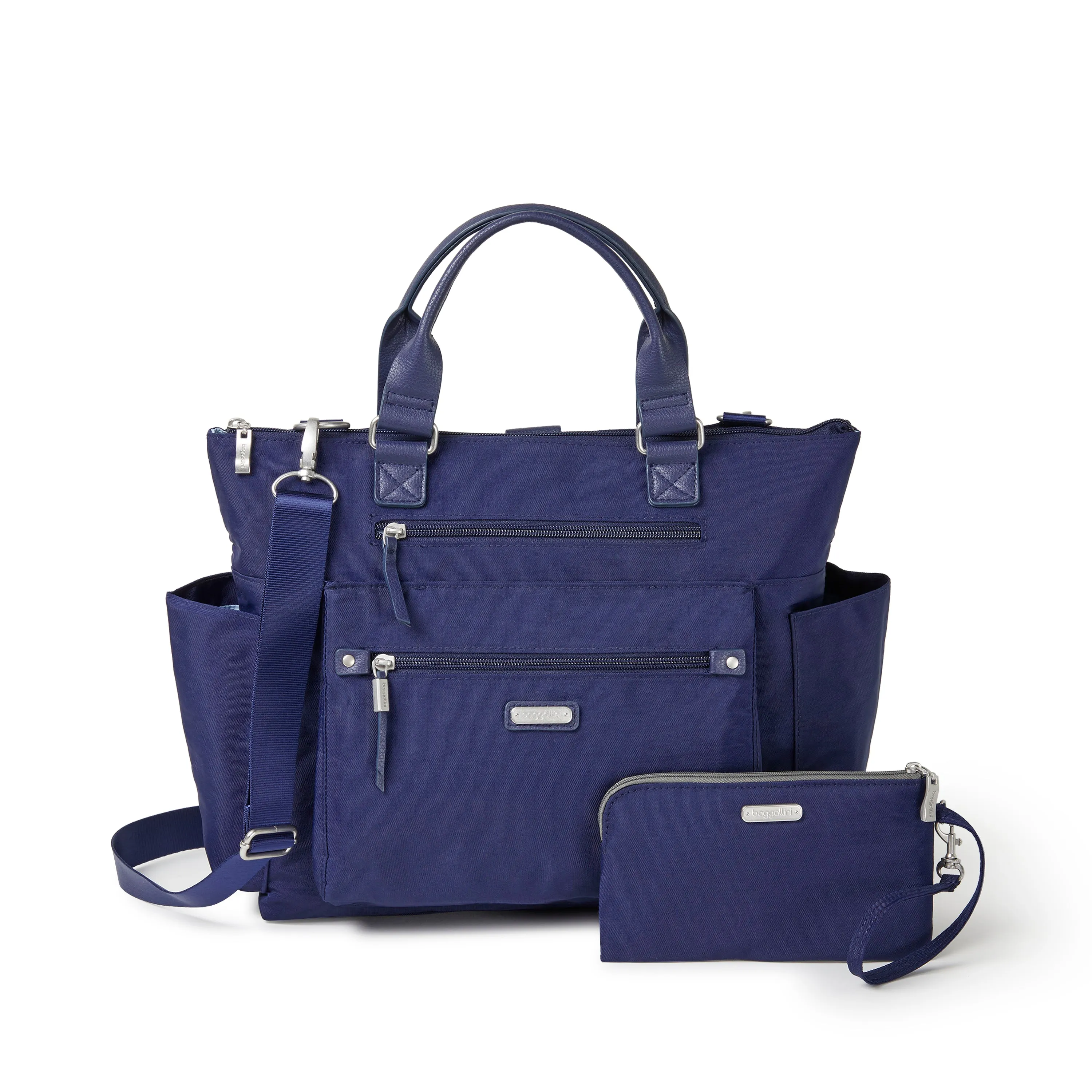 Baggallini Women's 3-in-1 Convertible Backpack with RFID Phone Wristlet