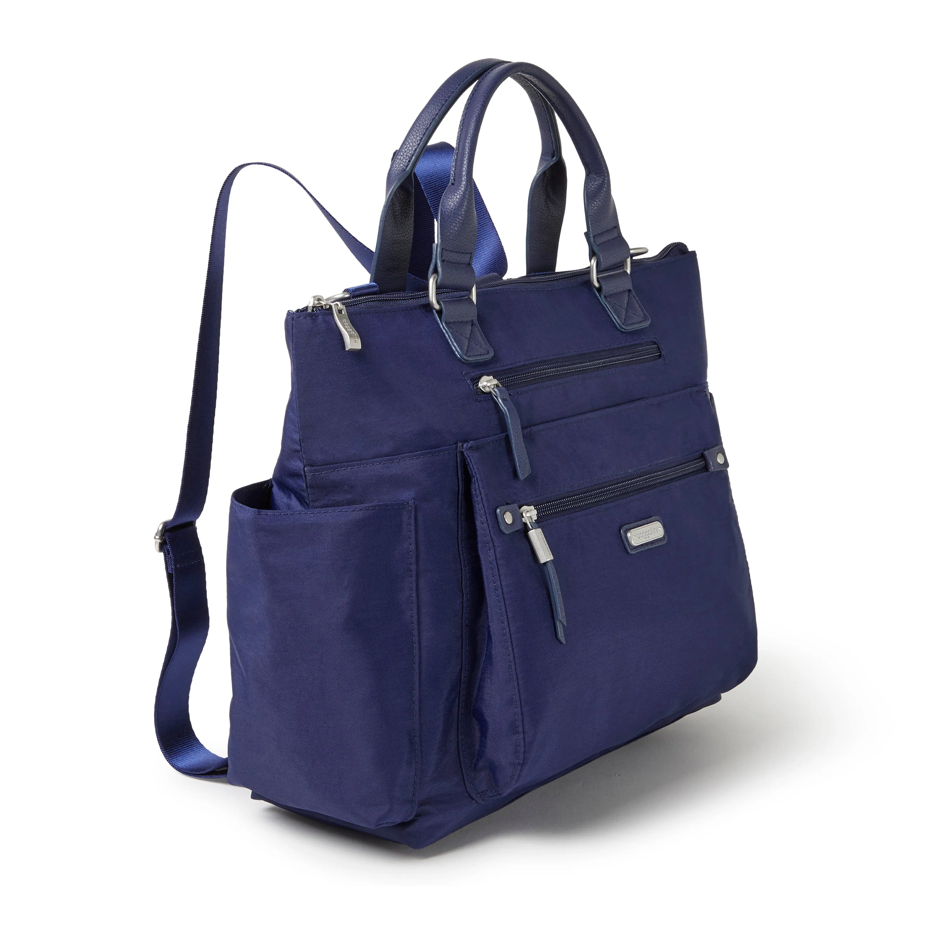 Baggallini Women's 3-in-1 Convertible Backpack with RFID Phone Wristlet