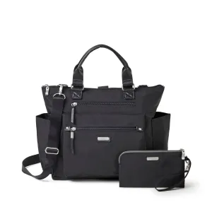 Baggallini Women's 3-in-1 Convertible Backpack with RFID Phone Wristlet