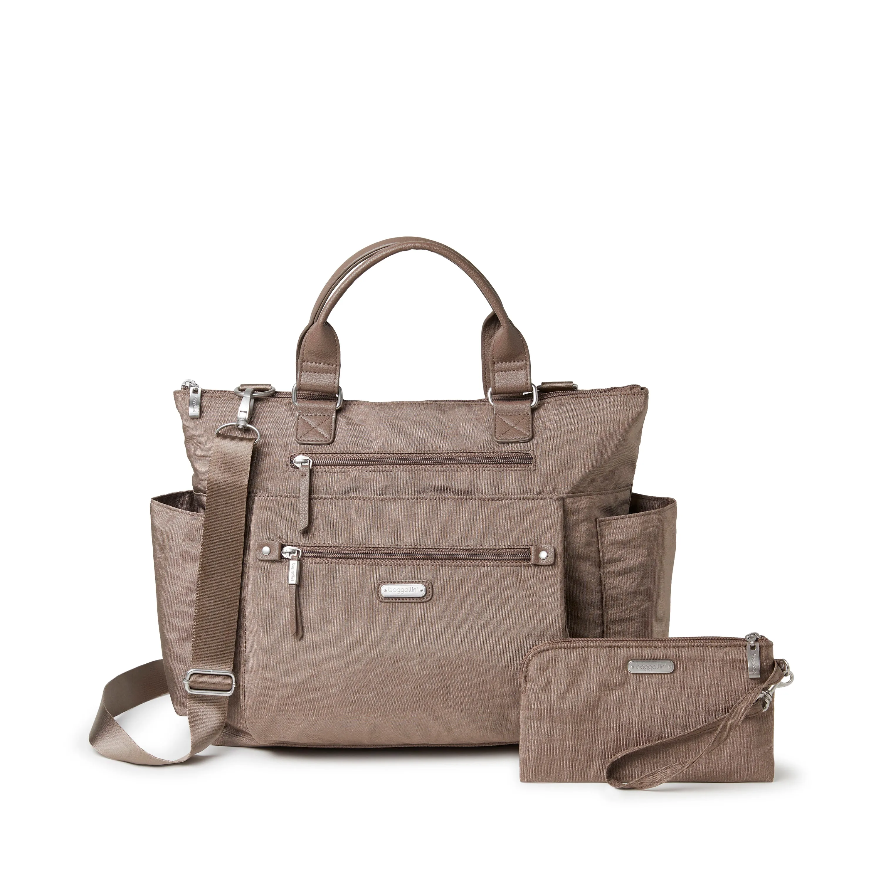 Baggallini Women's 3-in-1 Convertible Backpack with RFID Phone Wristlet