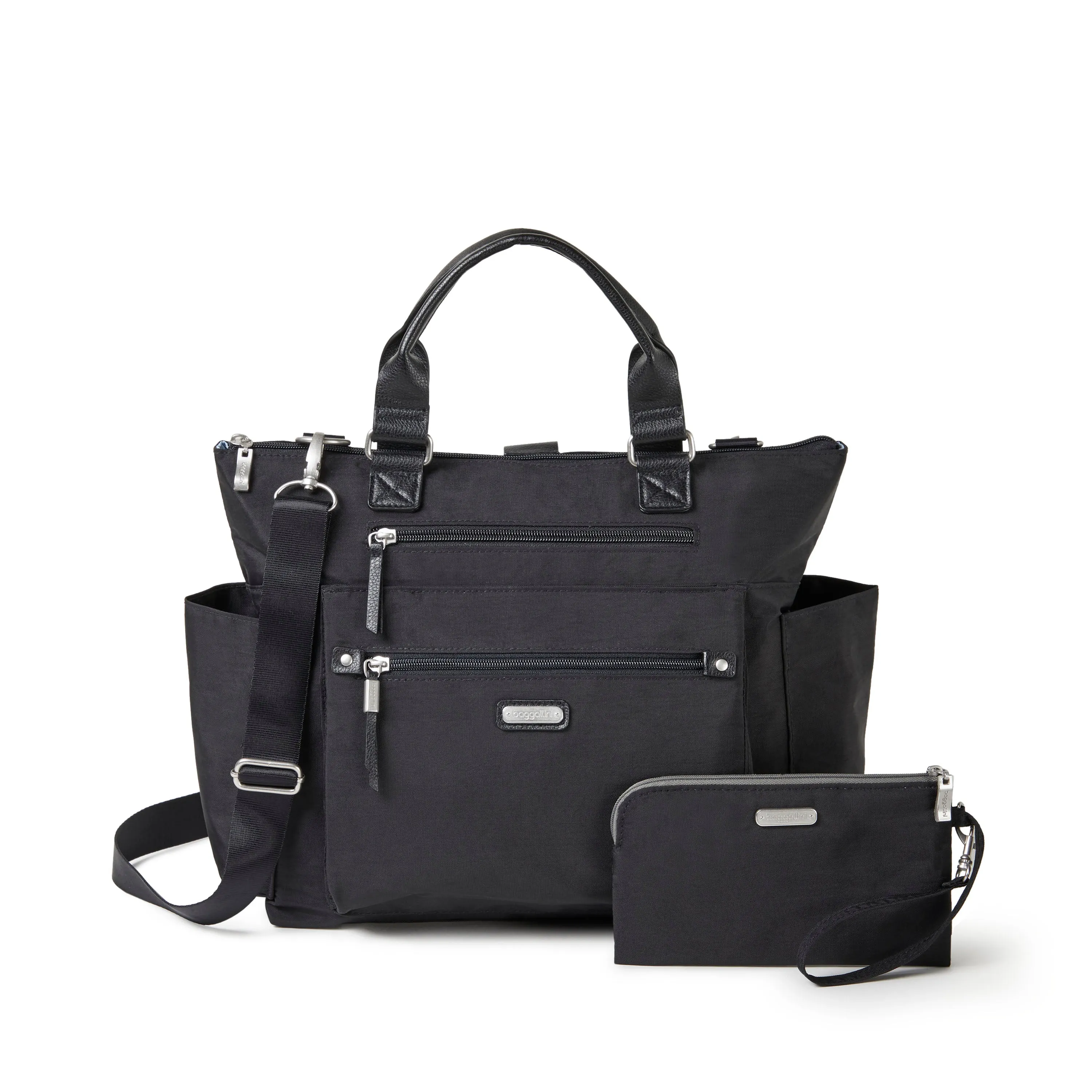 Baggallini Women's 3-in-1 Convertible Backpack with RFID Phone Wristlet