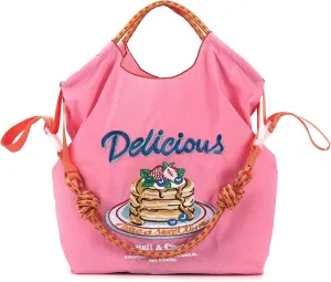 Ball&Chain Embroidery Tote Bag for Women with Shoulder Strap，is a Great Gift for Women, Mom, Teachers, Friends, Bridesmaids