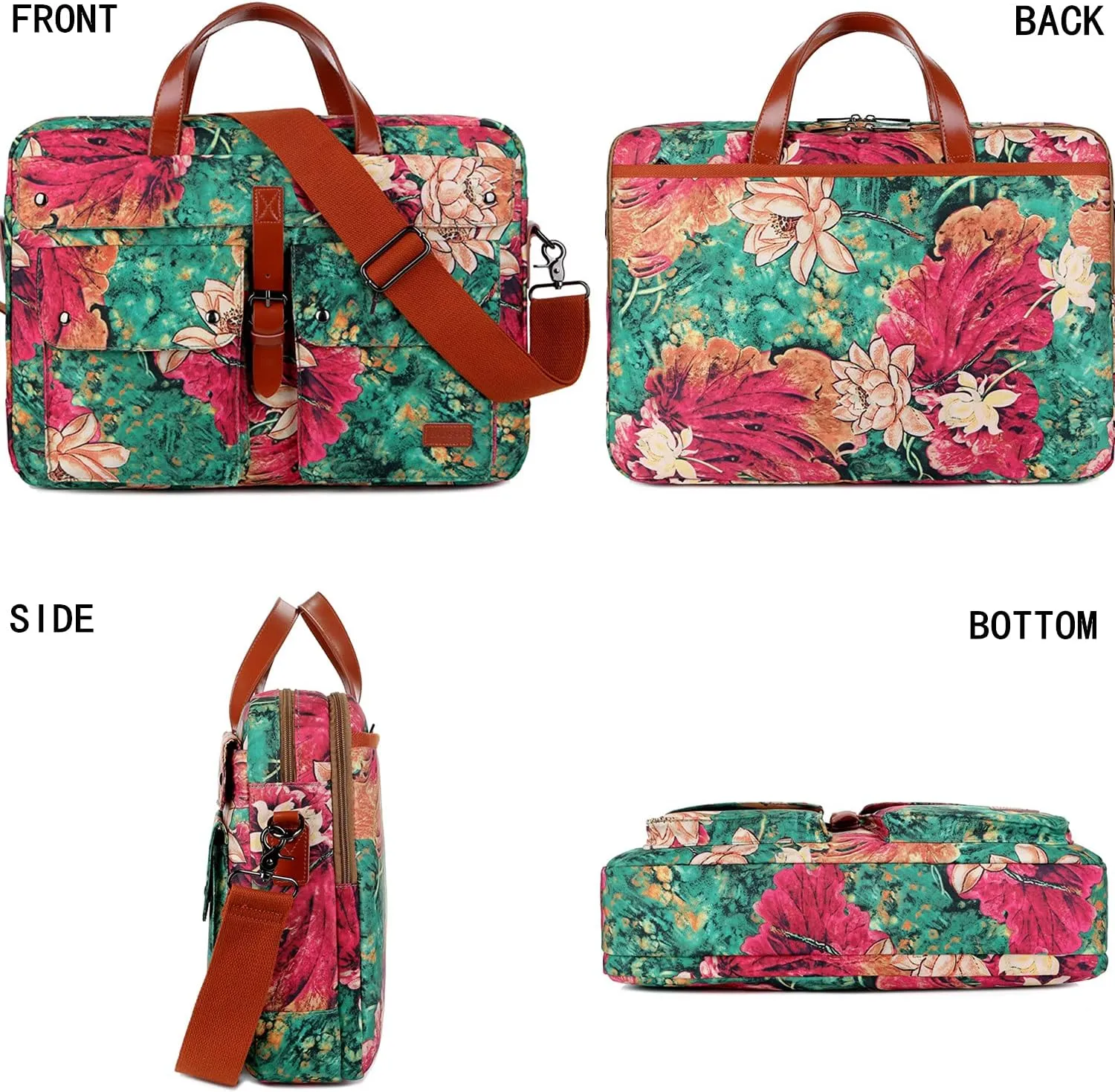 Baosha Multicoloured 17inch Laptop Computer Bag Messenger Bag Briefcase for Women BC-07