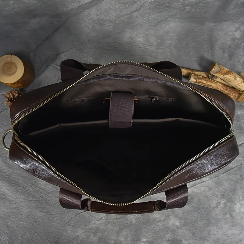 Barrett | Cowhide Leather Crossbody Messenger Work Laptop Handbag