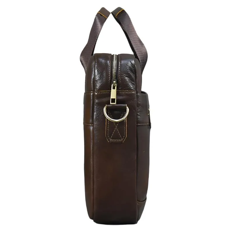 Barrett | Cowhide Leather Crossbody Messenger Work Laptop Handbag