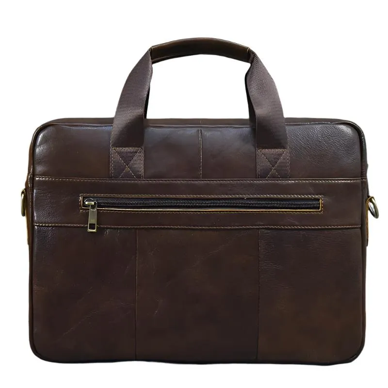 Barrett | Cowhide Leather Crossbody Messenger Work Laptop Handbag