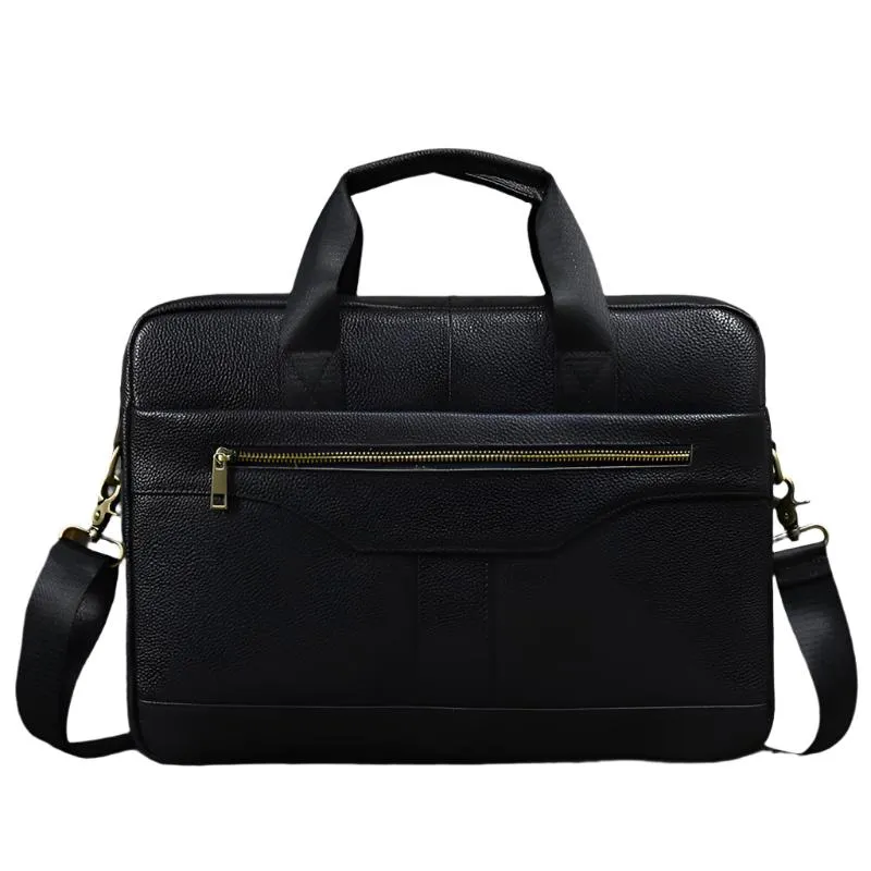 Barrett | Cowhide Leather Crossbody Messenger Work Laptop Handbag