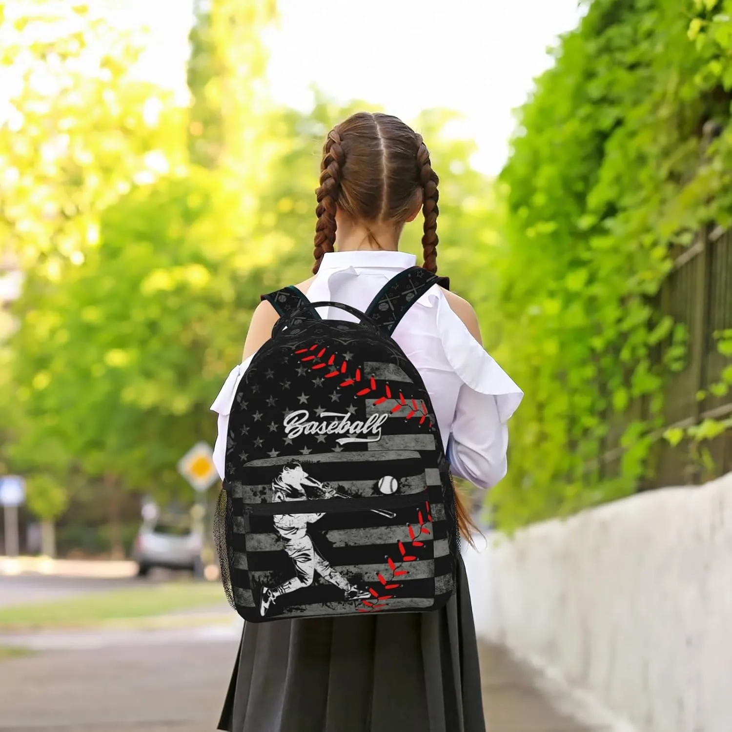 Baseball Backpack for Boys Sports Theme Kids Backpack School Bag for Elementary Middle School Baseball Travel Bookbag for Age 6-18 Teen Kids Back Pack