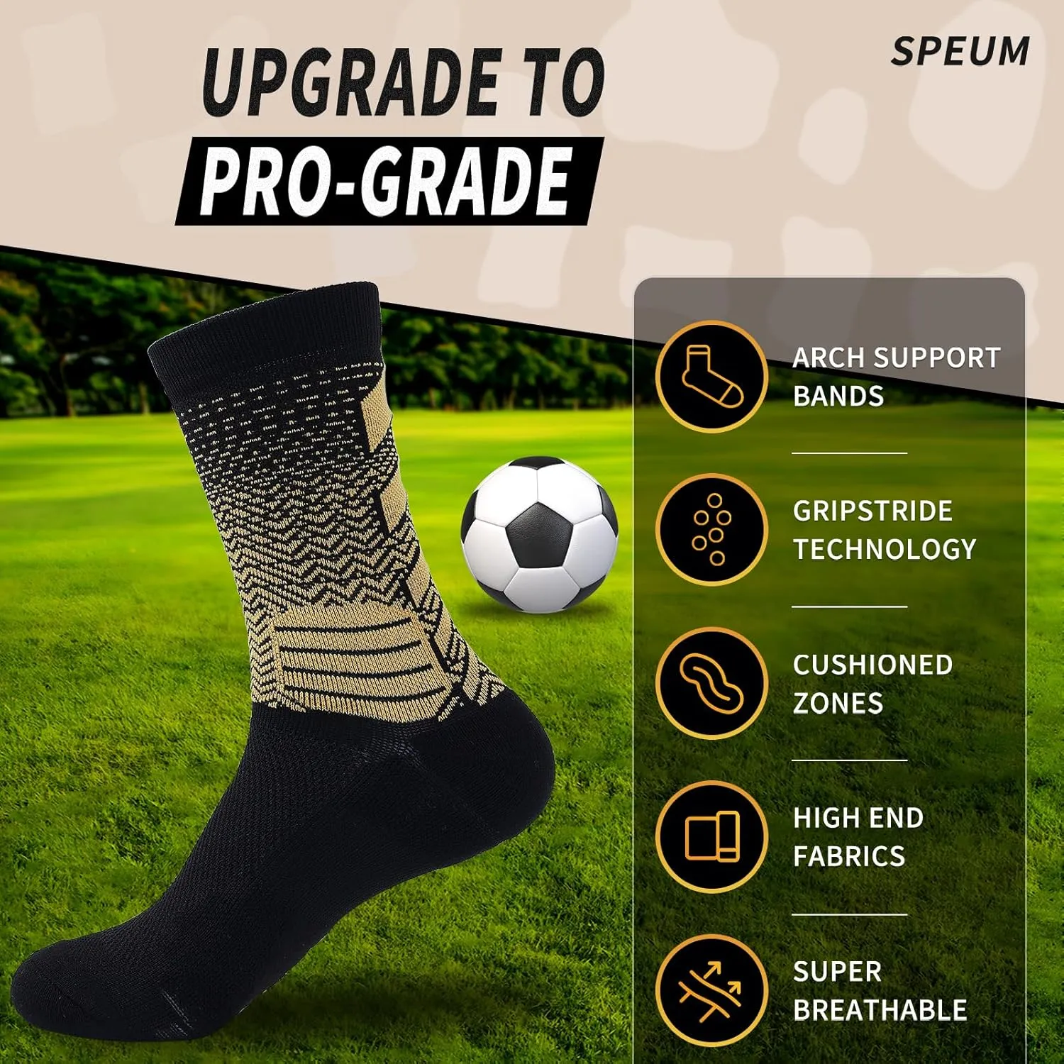 Basketball Socks for Men,Performance Cushioned Men's Athletic Crew Socks with Arch Compression for Cycling Basketball