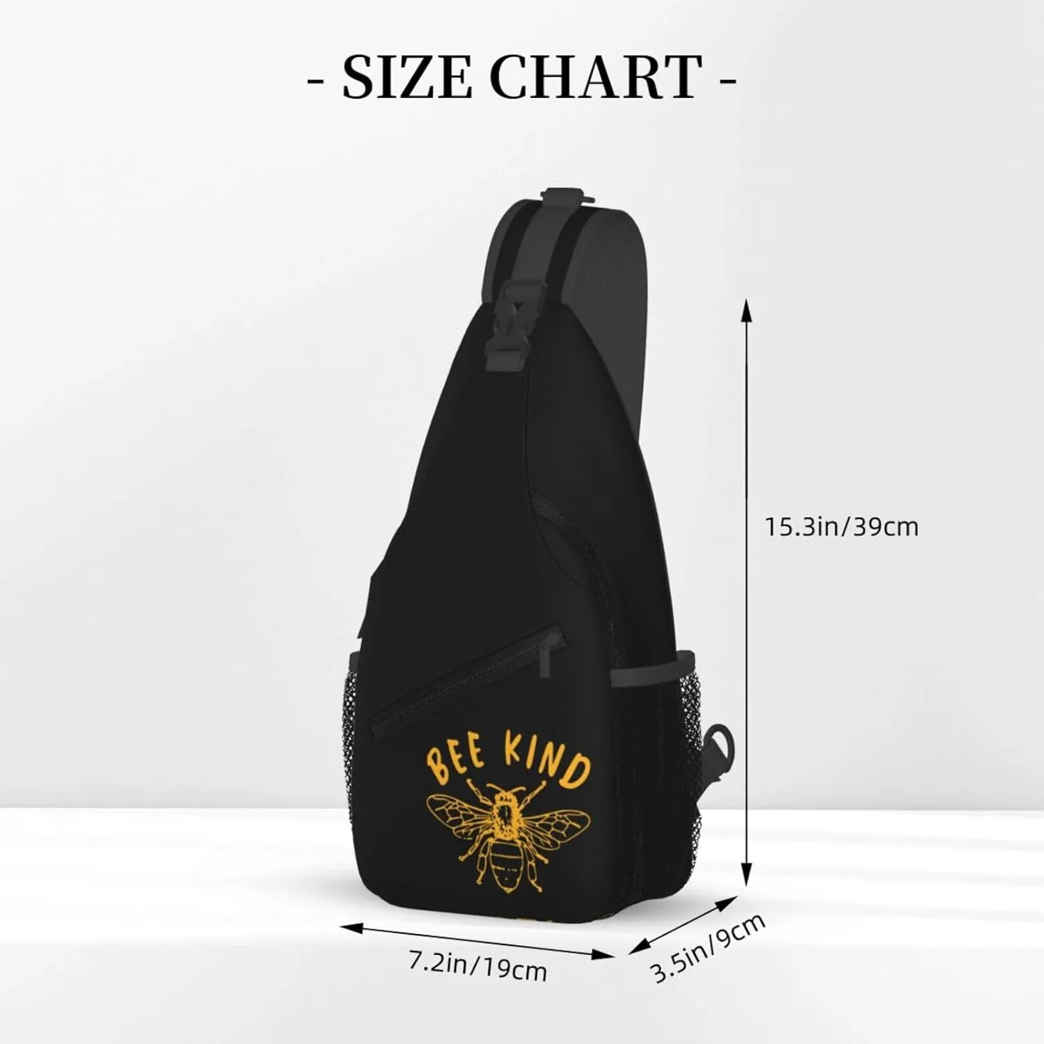 Be Kind Bee Sling Backpack Shoulder Chest Bag For Men Women Hiking Travel Crossbody Daypack