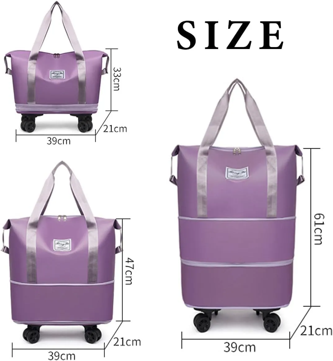 Beente/Pepepo/Kulken Travel Bag with Wheels, Large Capacity Travel Bag with Wheels - Universal Wheel Removable (Non-wheeled, Blue)