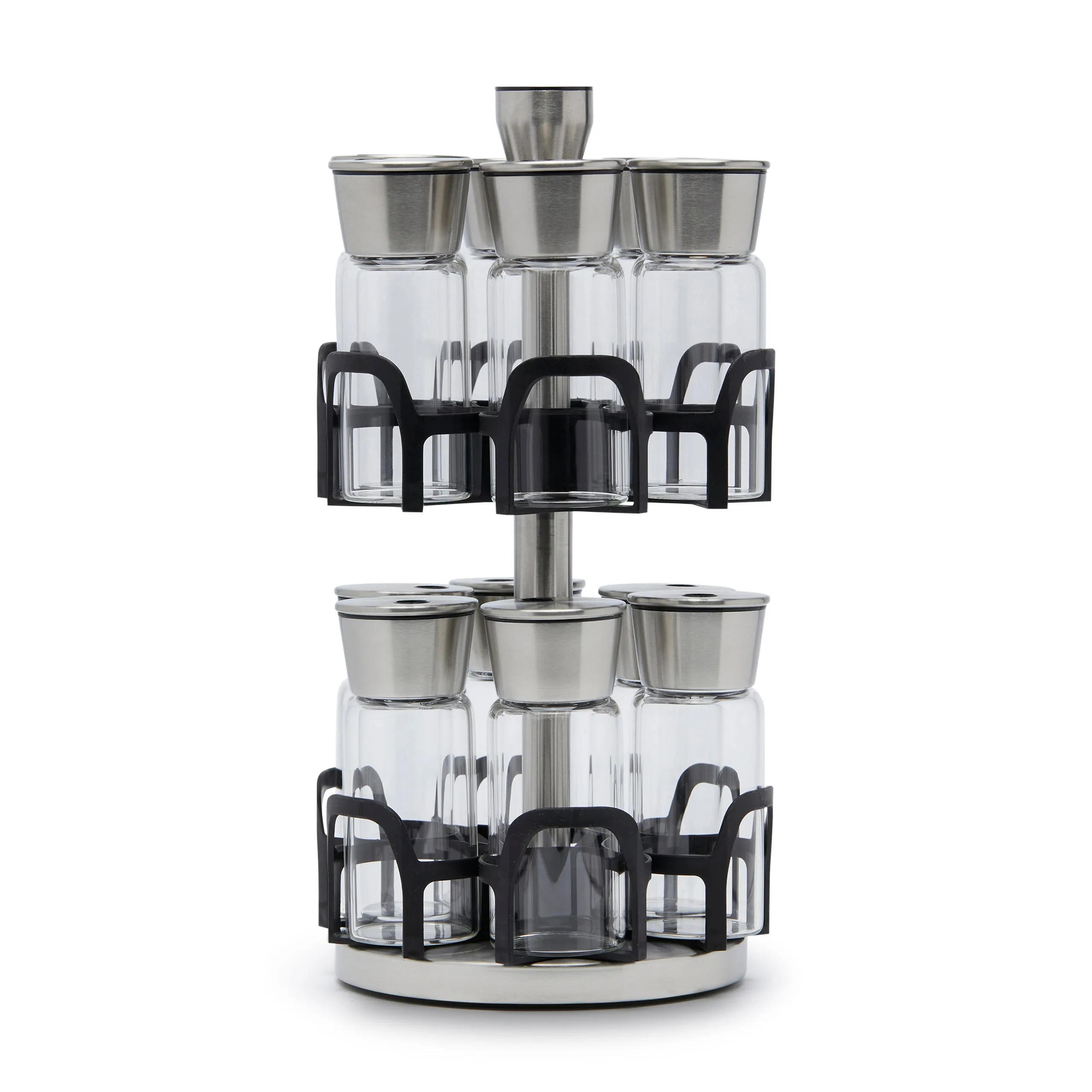 BELMONT BOROSILICATE GLASS STORAGE JAR WITH STAND SET OF 12 (130 ML)