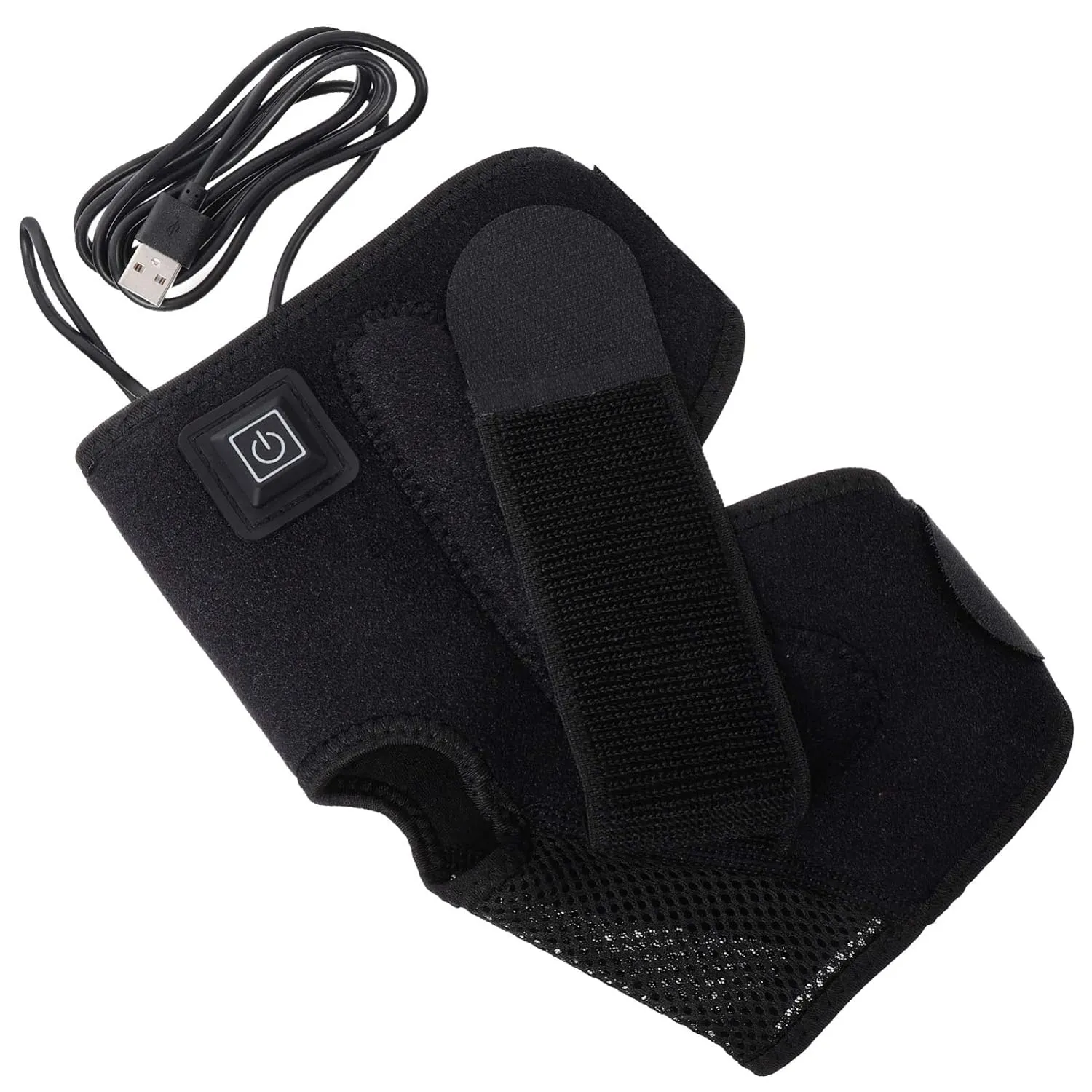 BESTYASH Heated Ankle Support Brace for Injury Hot Therapy Compression Wrap with Heat Settings Soft Breathable Protector for Ankle Fatigue Sprains and Relief