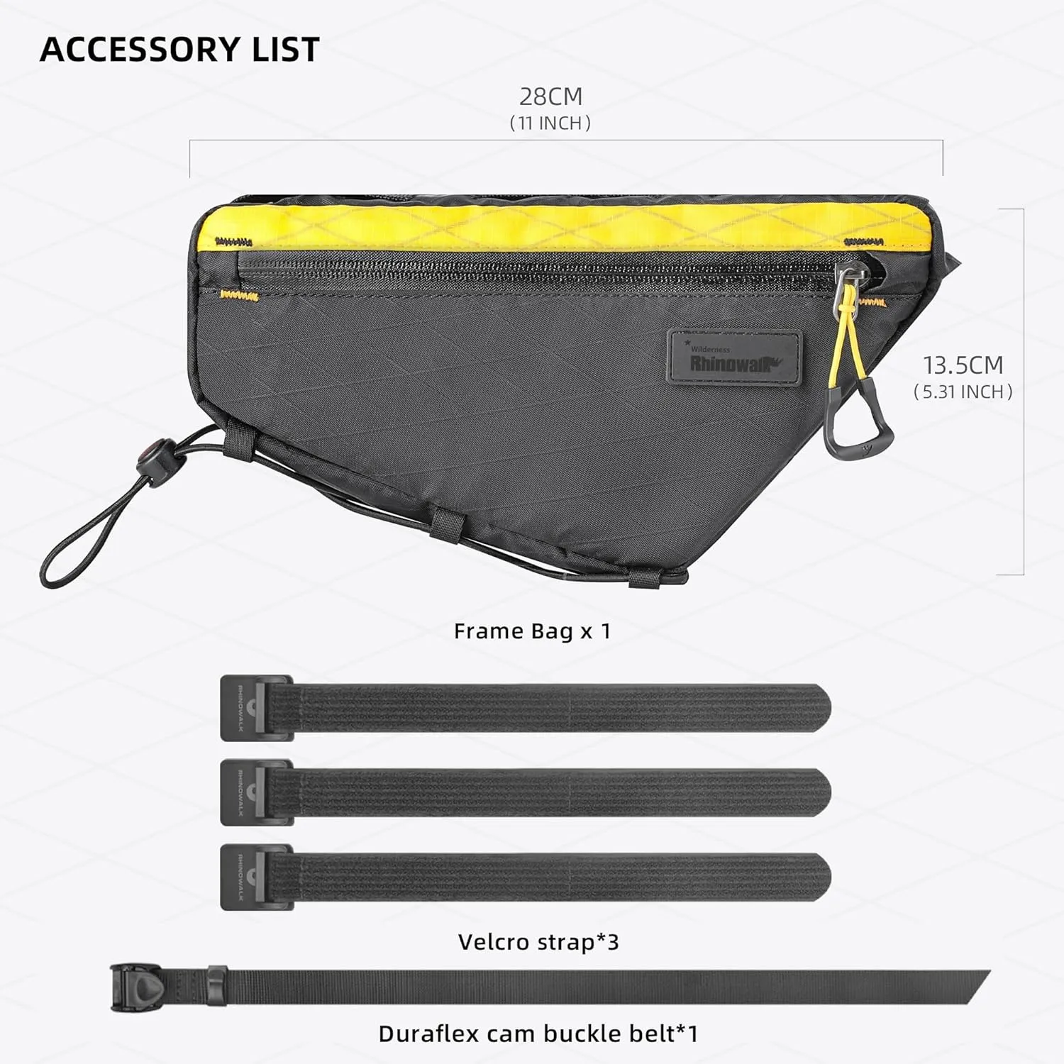 Bicycle Frame Bag Bike Triangle Bag Waterproof Bike Bag 1.7L with Dual Side Mesh Pockets for MTB Road Bike Cycling Commuting and Outdoor Adventures