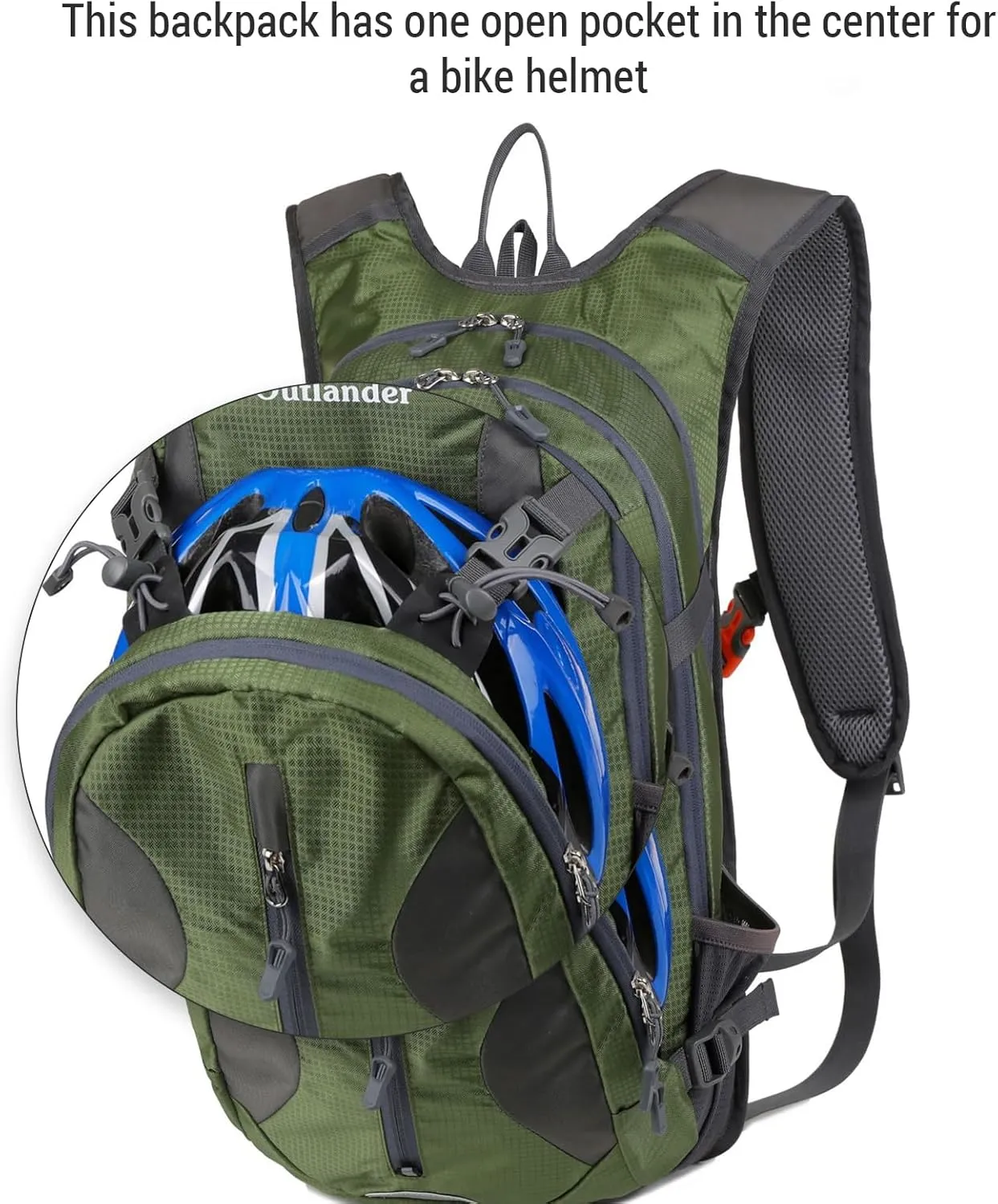 Biking Backpack Hiking Hydration Bag Bike Helmet Adventure Pack Multi Sport Water Bladder Pack 20L for Outdoor Cycling