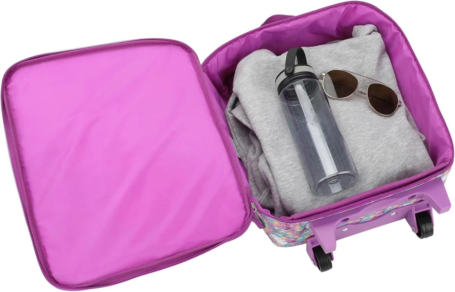 Bioworld Hello Kitty Starshine 3-Piece Youth Pilot Case Duffle Bag & Luggage Tag Carry On Travel Set