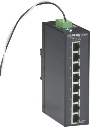 Black Box Extreme PoE  Switch - (8) 10/100/1000-Mbps Copper RJ45 PoE 