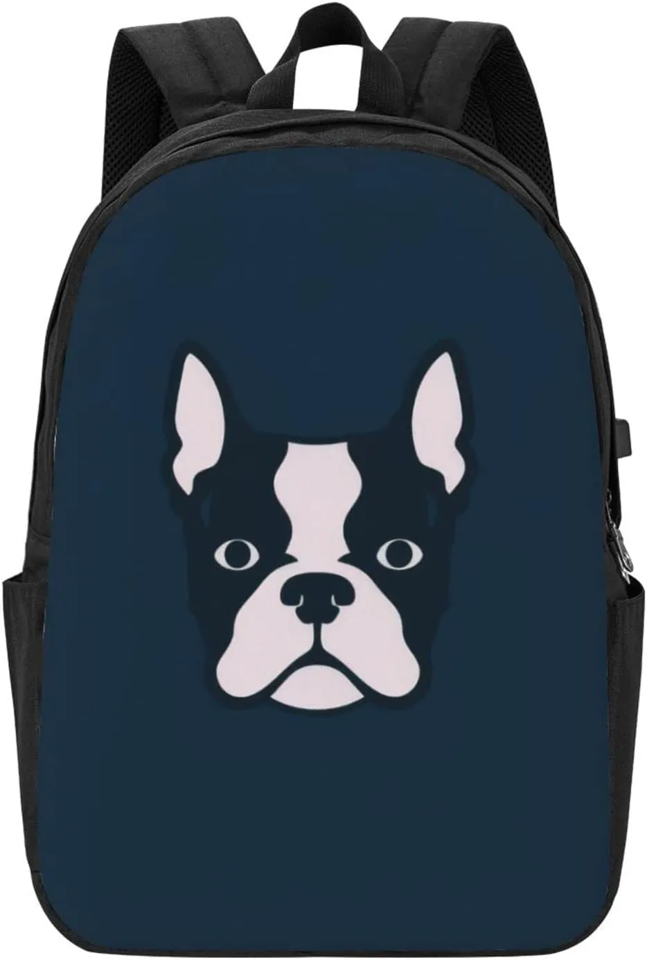 Boston Terrier Travel Laptop Backpack - Durable Business Laptops Backpack with USB Charging Port