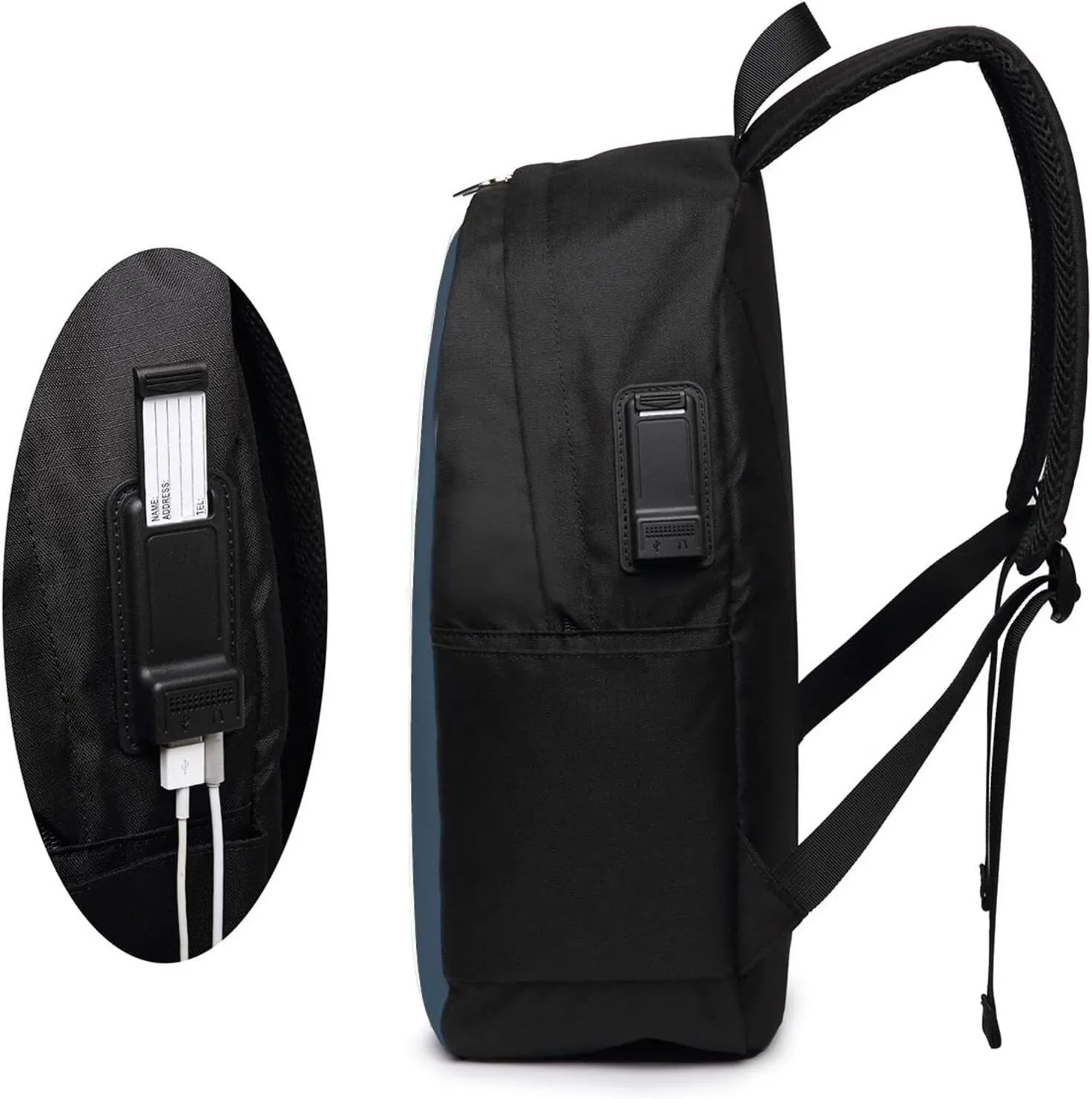 Boston Terrier Travel Laptop Backpack - Durable Business Laptops Backpack with USB Charging Port