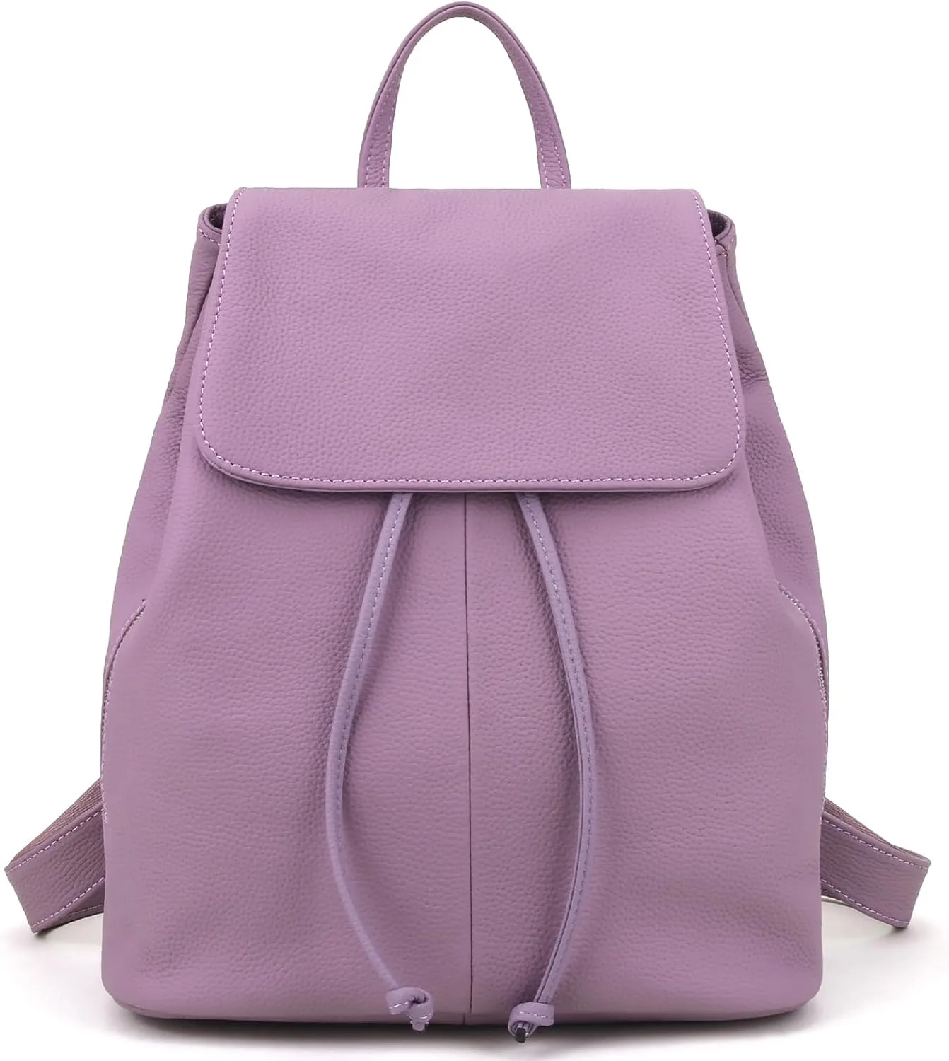 BOYATU Leather Backpack Purse for Women: Ladies Travel Fashion Back Pack - Genuine Leather Bag Casual Handbags for Work (Purple)