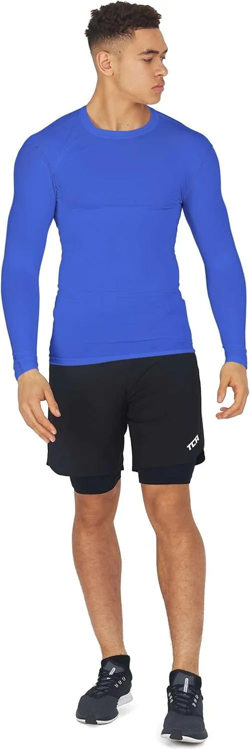 Boys' Compression Shirts Long Sleeve Youth Athletic Workout Top, Base Layer Sports Kids Undershirt - Crew Neck