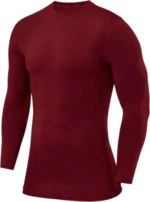 Boys' Compression Shirts Long Sleeve Youth Athletic Workout Top, Base Layer Sports Kids Undershirt - Crew Neck