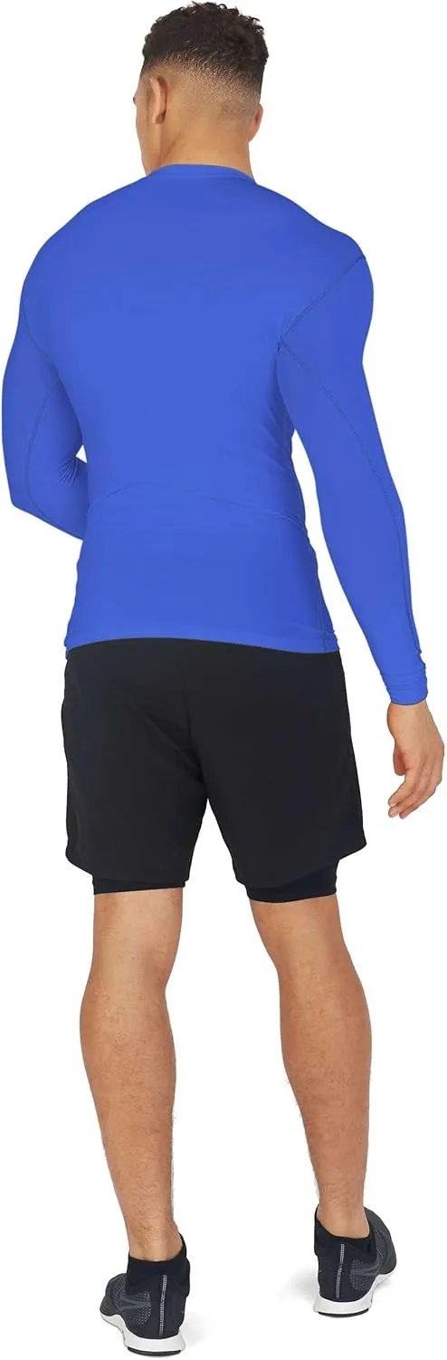 Boys' Compression Shirts Long Sleeve Youth Athletic Workout Top, Base Layer Sports Kids Undershirt - Crew Neck