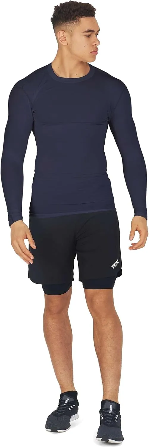 Boys' Compression Shirts Long Sleeve Youth Athletic Workout Top, Base Layer Sports Kids Undershirt - Crew Neck