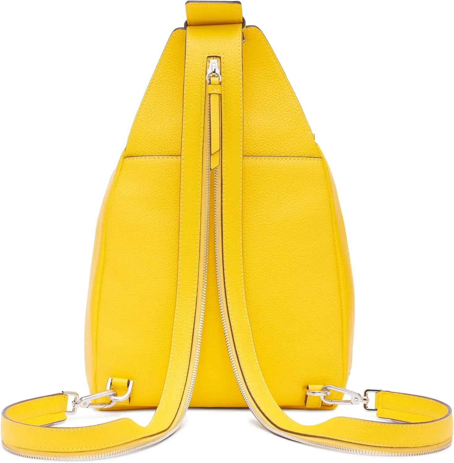 Calvin Klein Women's Myra Backpack for Women – Vegan Leather Convertible Sling Backpack, 2 Pockets, Daffodil, One Size