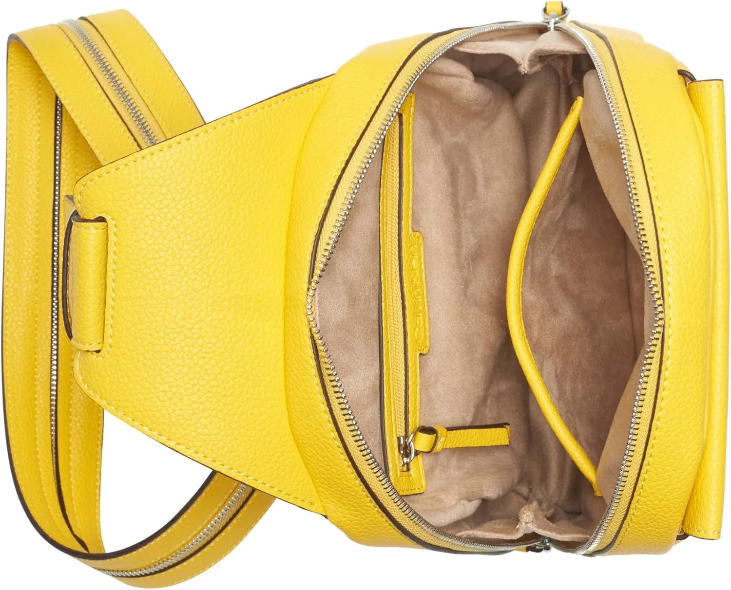 Calvin Klein Women's Myra Backpack for Women – Vegan Leather Convertible Sling Backpack, 2 Pockets, Daffodil, One Size