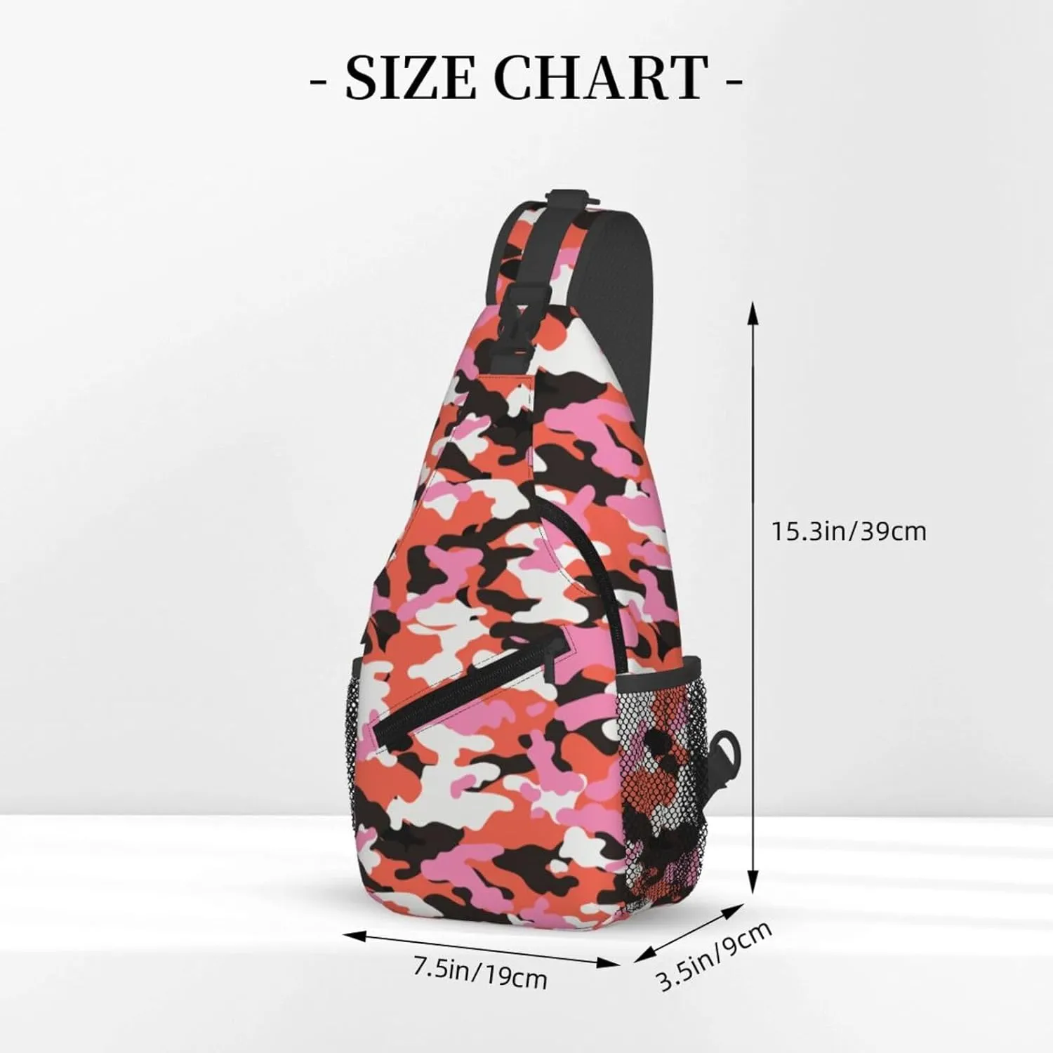 Camo Crossbody Sling Backpack Sling Bag Adjustable Chest Shoulder Daypack For Women Men