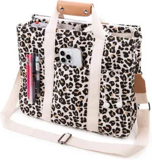 Canvas Tote Bag with Multi Pocket Crossbody Bag for Women Tote Bag with Adjustable Shoulder Strap Handbag (No zipper)