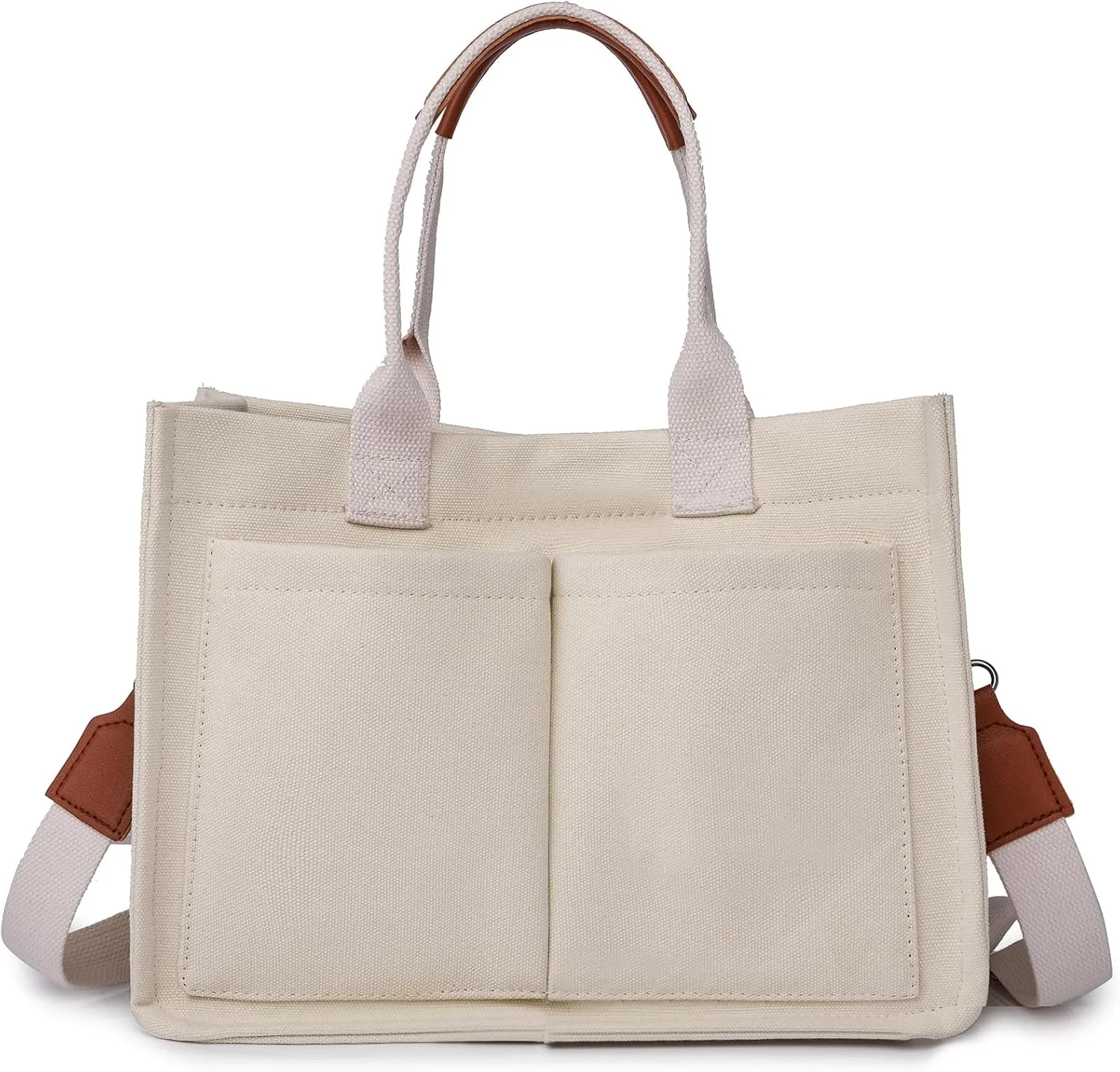 Canvas Tote for Women - Beach & Travel, Laptop Shoulder Bag - Cute Teacher Purse