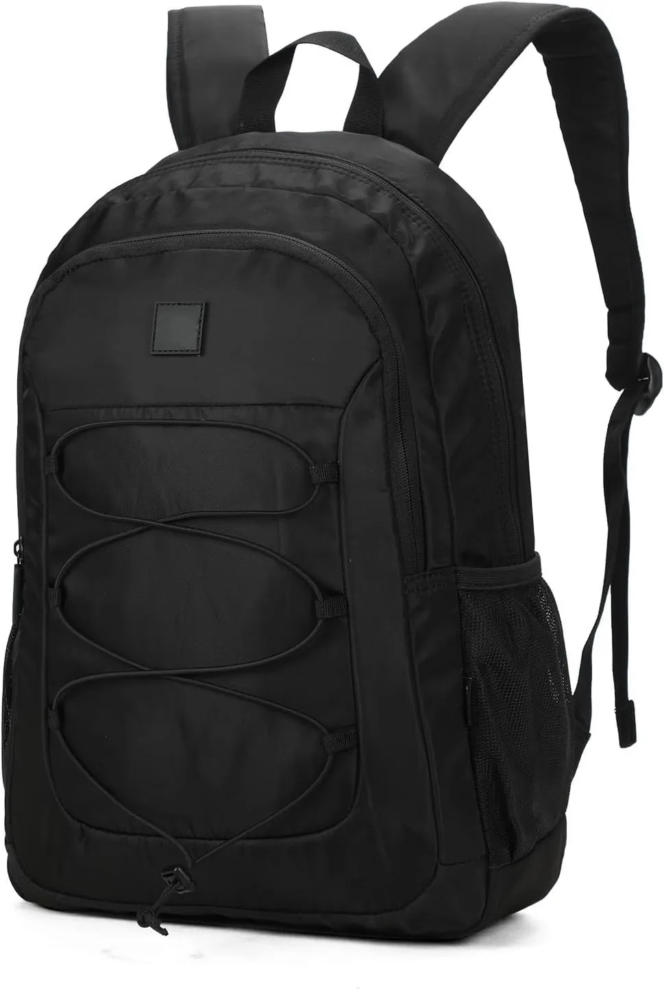 Casual Daypack Backpacks, 17.7 inch Lightweight Waterproof Backpack, 20L Large Capacity Daypack Everyday Backpack, Carry On Travel Backpack Water Resistant Casual Daypack (Black)