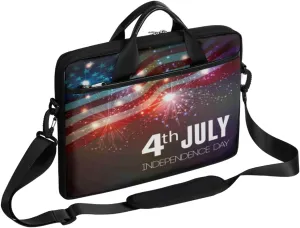 Celebrate Independence Day Laptop Computer Bag Waterproof Shoulder Messenger Bag 13-15 inch Durable Laptop Tote Bag with Shoulder Strap Handle Lightweight Crossbody Briefcase