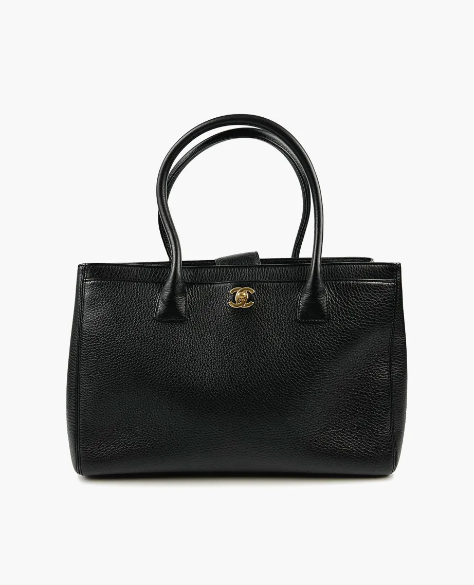 Chanel Black Caviar Leather Executive Cerf Tote Bag GHW