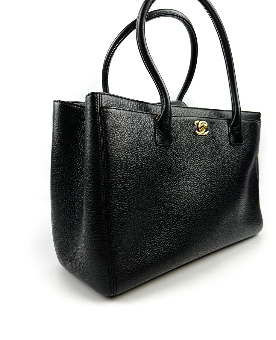 Chanel Black Caviar Leather Executive Cerf Tote Bag GHW