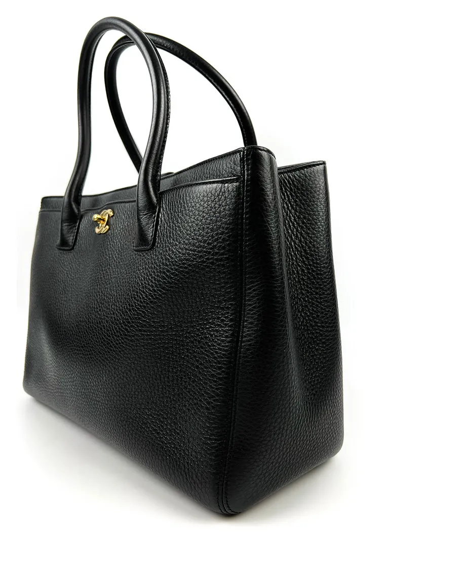 Chanel Black Caviar Leather Executive Cerf Tote Bag GHW