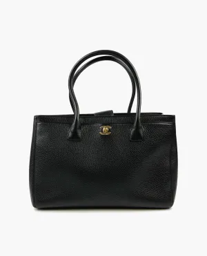 Chanel Black Caviar Leather Executive Cerf Tote Bag GHW