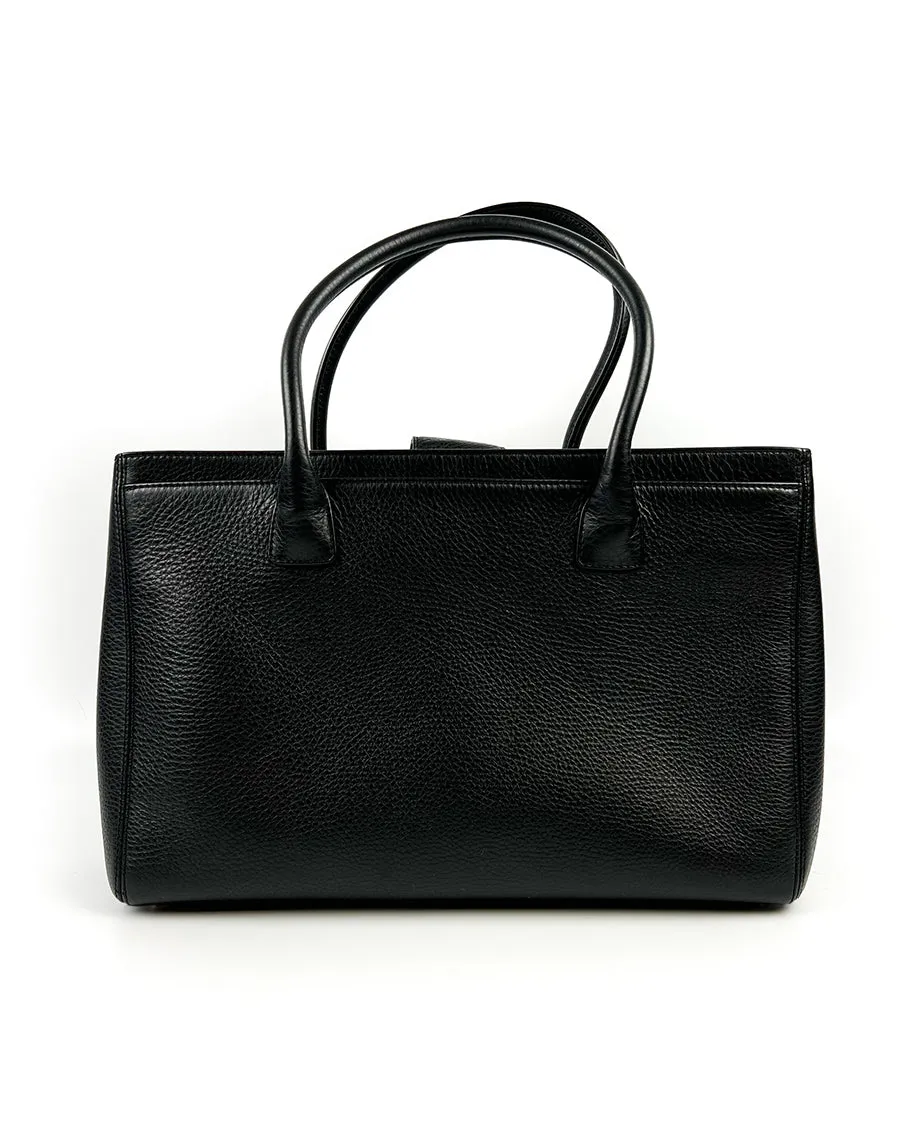 Chanel Black Caviar Leather Executive Cerf Tote Bag GHW
