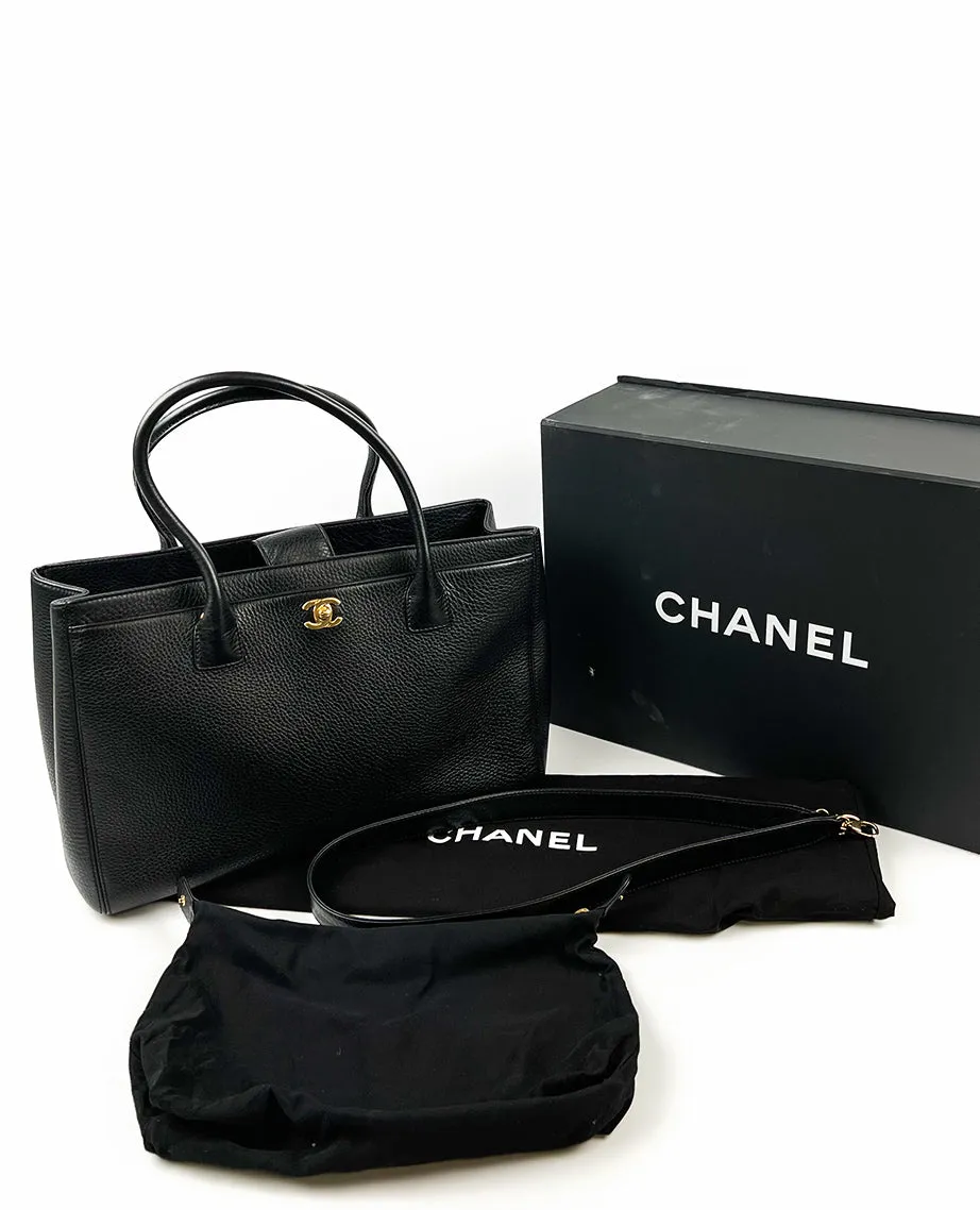 Chanel Black Caviar Leather Executive Cerf Tote Bag GHW